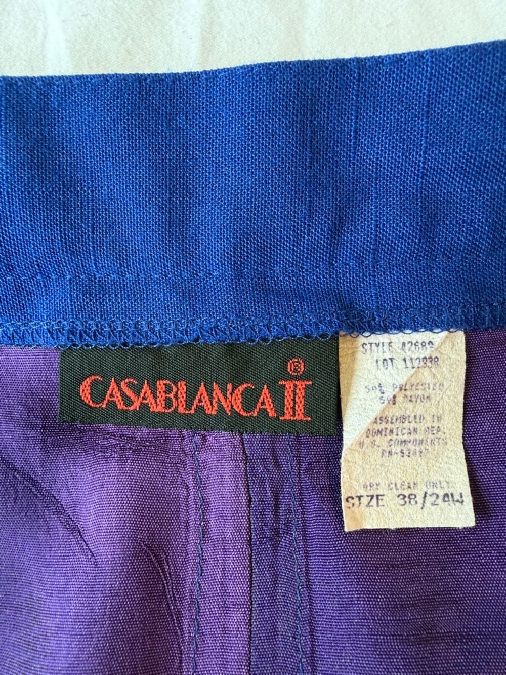 Vintage Casablanca Pencil Skirt in Royal Blue - Picture 3 of 5